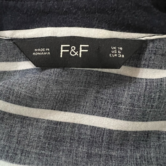 F&F Navy and White 3/4 Sleeve Top - Picture 5 of 5